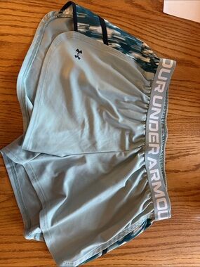 Under Armour Sage Green Running Shorts with Branded Waistband
